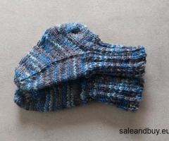 Wollsocken Baby handgestrickt Fußlänge 10cm